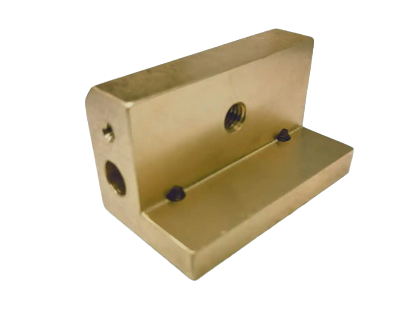 Suporte em latão usinado